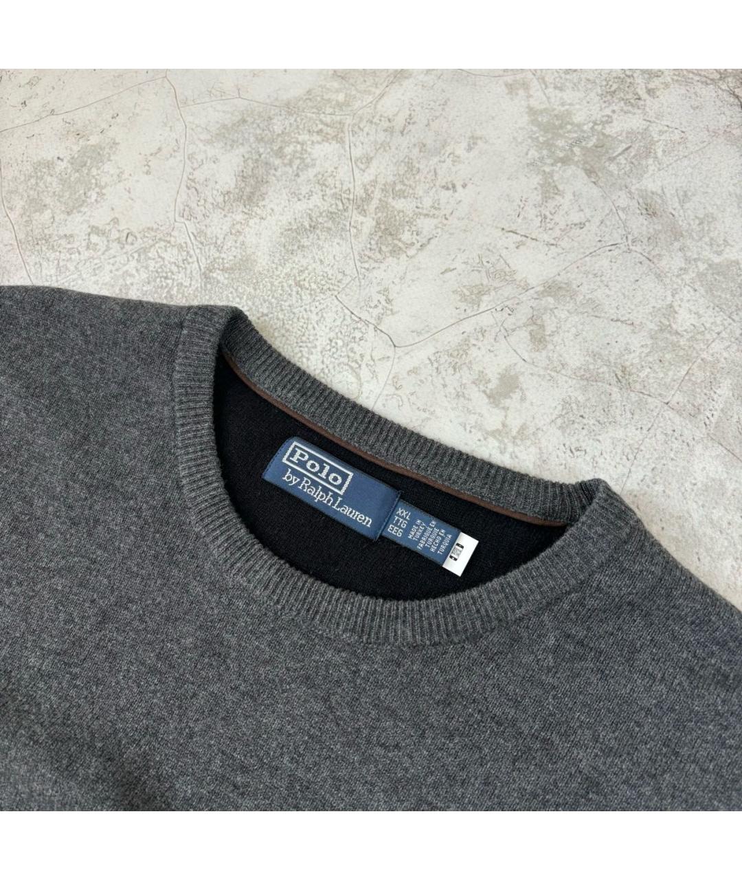 POLO RALPH LAUREN Антрацитовый шерстяной джемпер / свитер, фото 3
