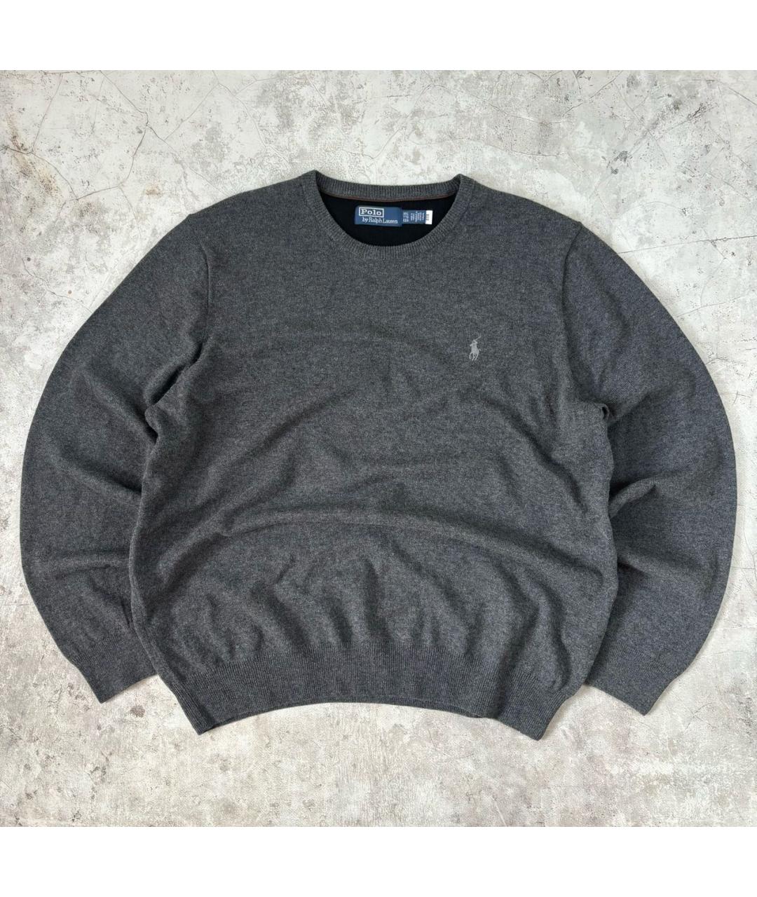 POLO RALPH LAUREN Антрацитовый шерстяной джемпер / свитер, фото 7