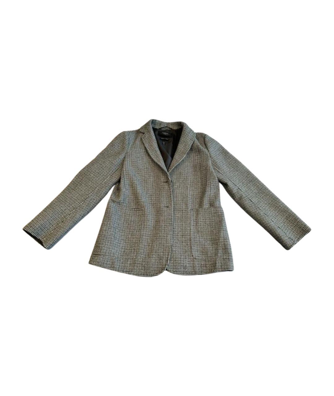 MAX MARA Серый шерстяной костюм с брюками, фото 8