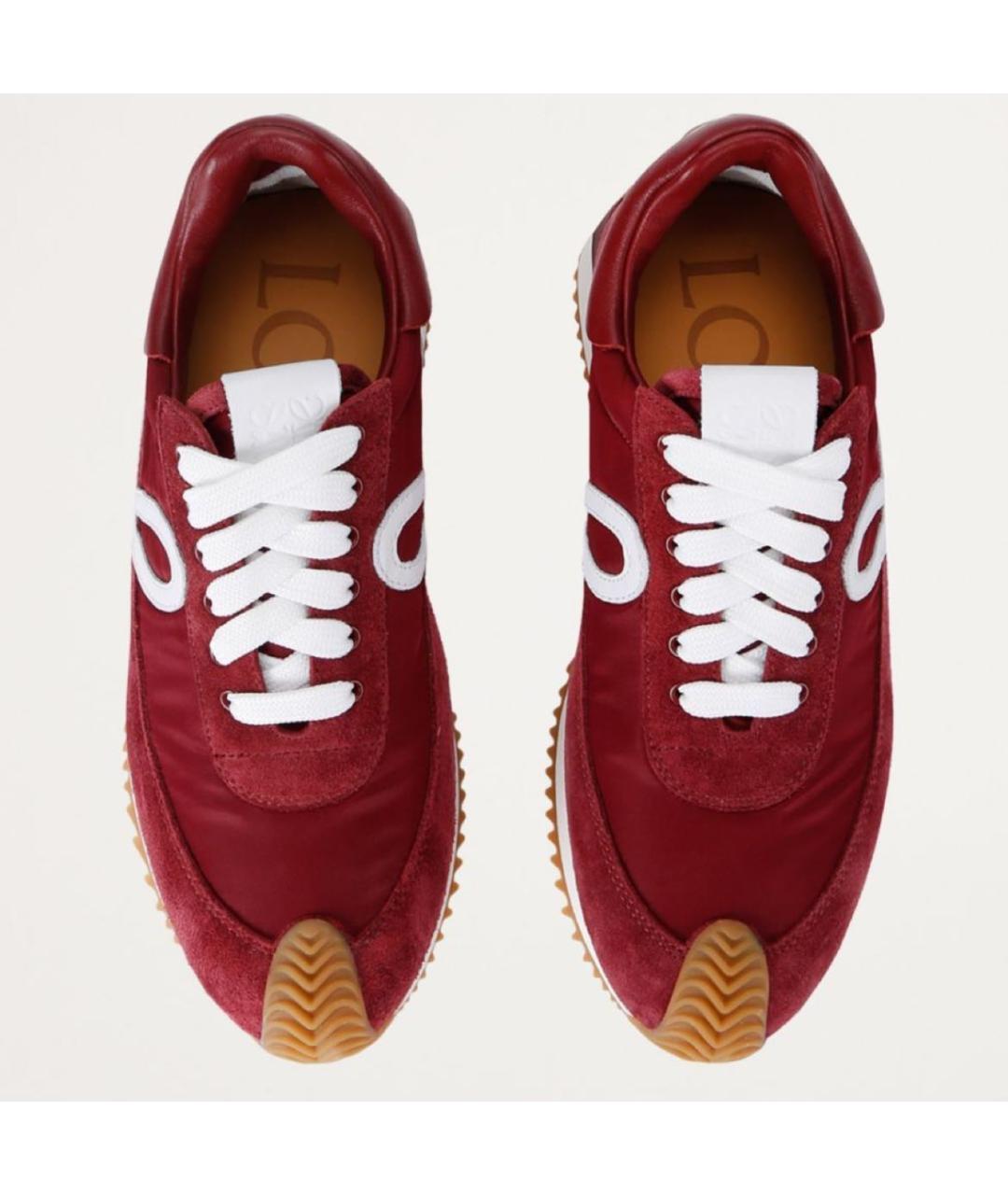 LOEWE Бордовые кроссовки, фото 2