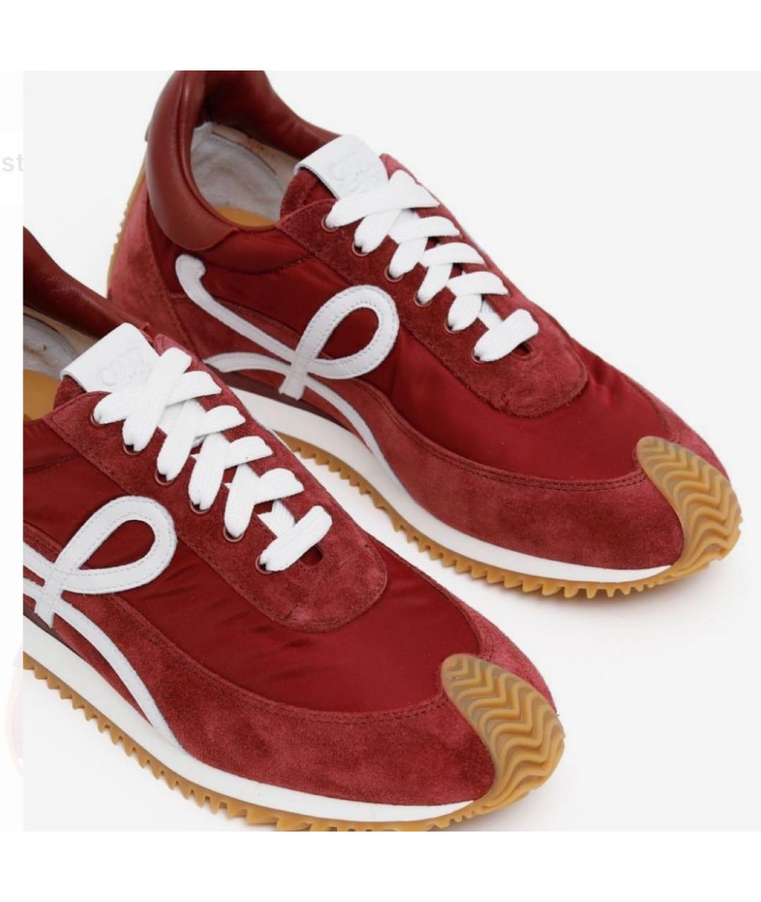 LOEWE Бордовые кроссовки, фото 5