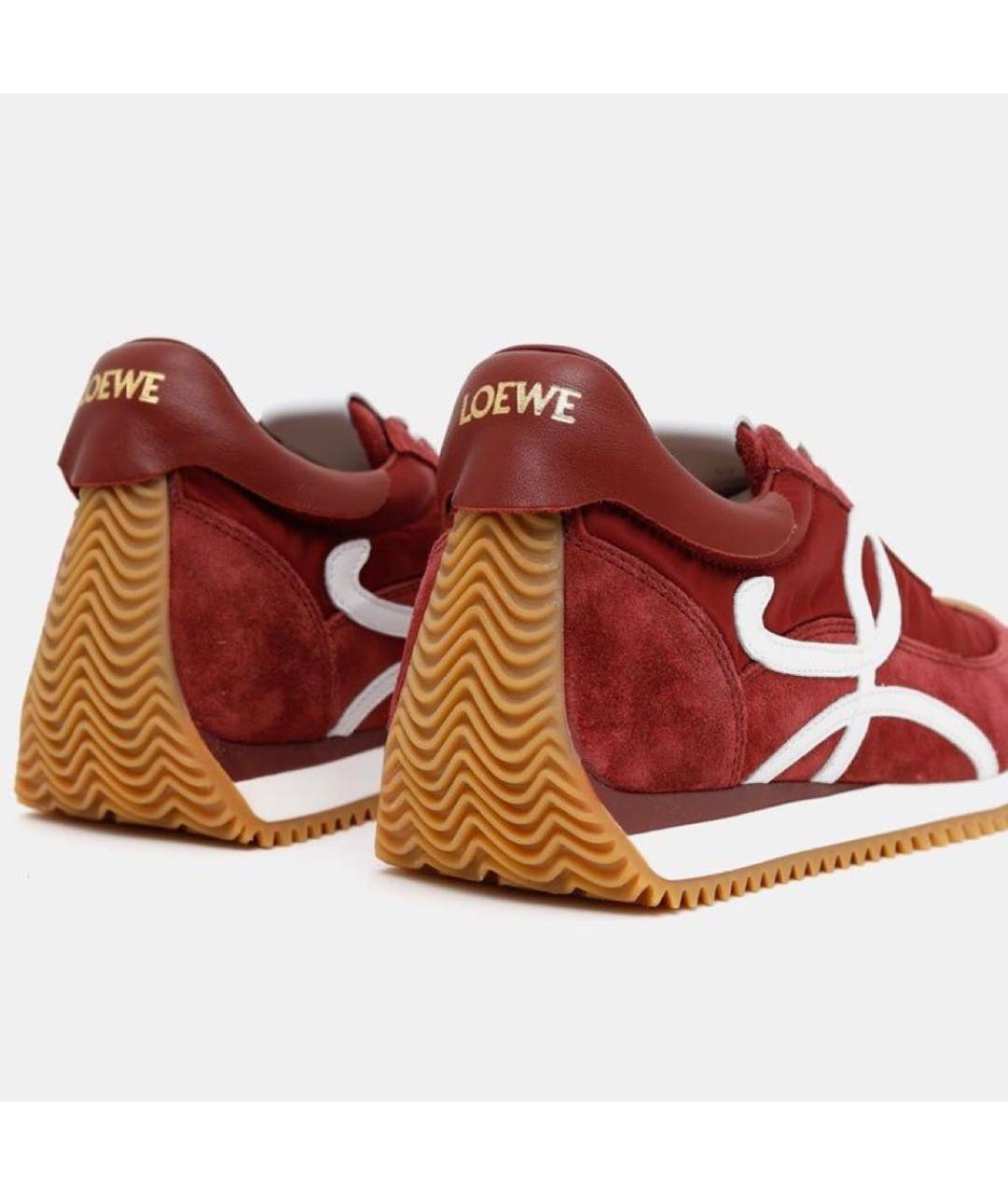 LOEWE Бордовые кроссовки, фото 4