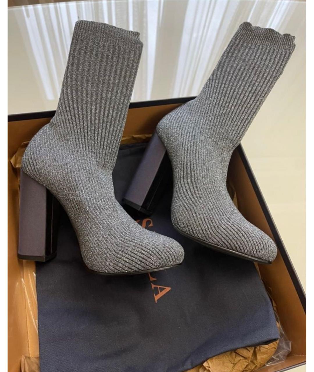 LE SILLA Серые текстильные ботильоны, фото 2