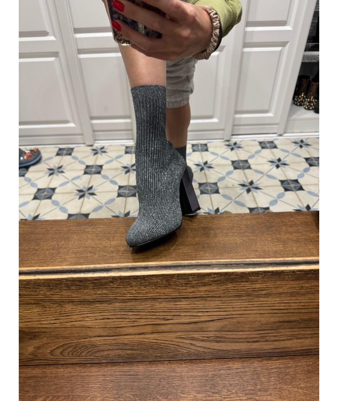 LE SILLA Серые текстильные ботильоны, фото 4