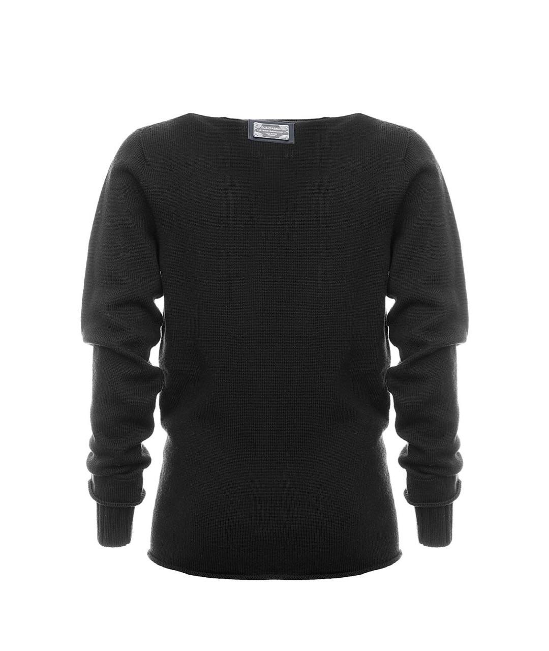 DOLCE&GABBANA Черный шерстяной джемпер / свитер, фото 2