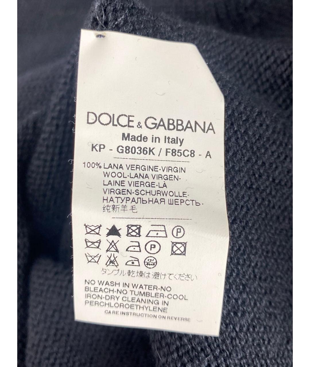 DOLCE&GABBANA Черный шерстяной джемпер / свитер, фото 7