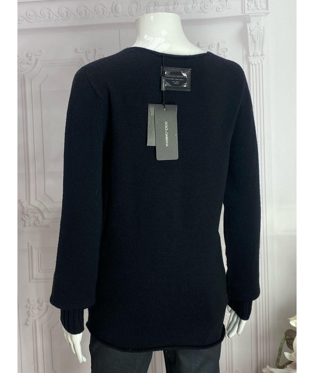 DOLCE&GABBANA Черный шерстяной джемпер / свитер, фото 6