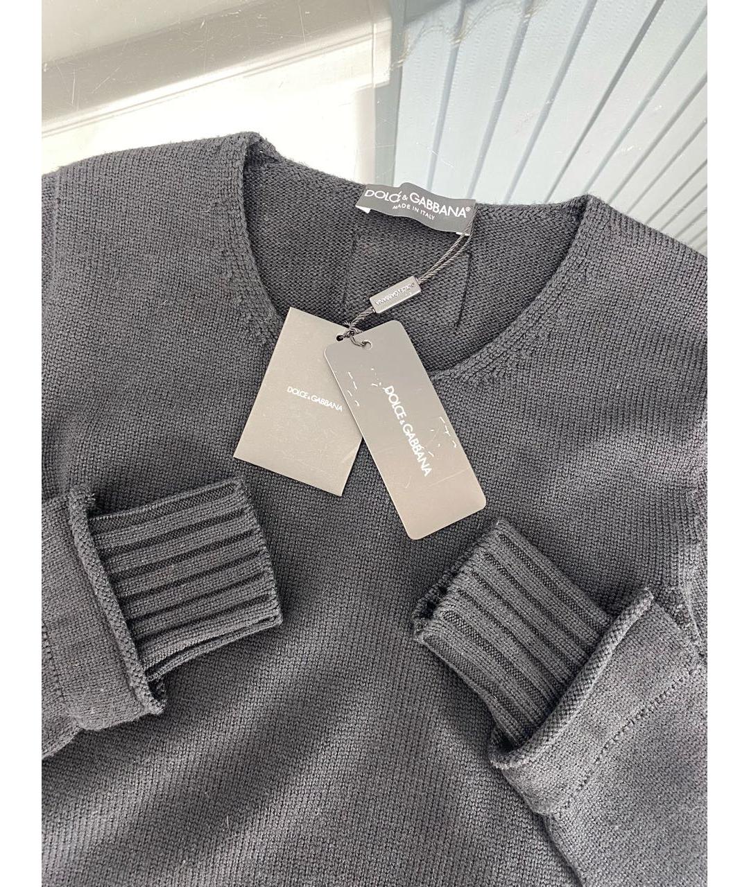 DOLCE&GABBANA Черный шерстяной джемпер / свитер, фото 3