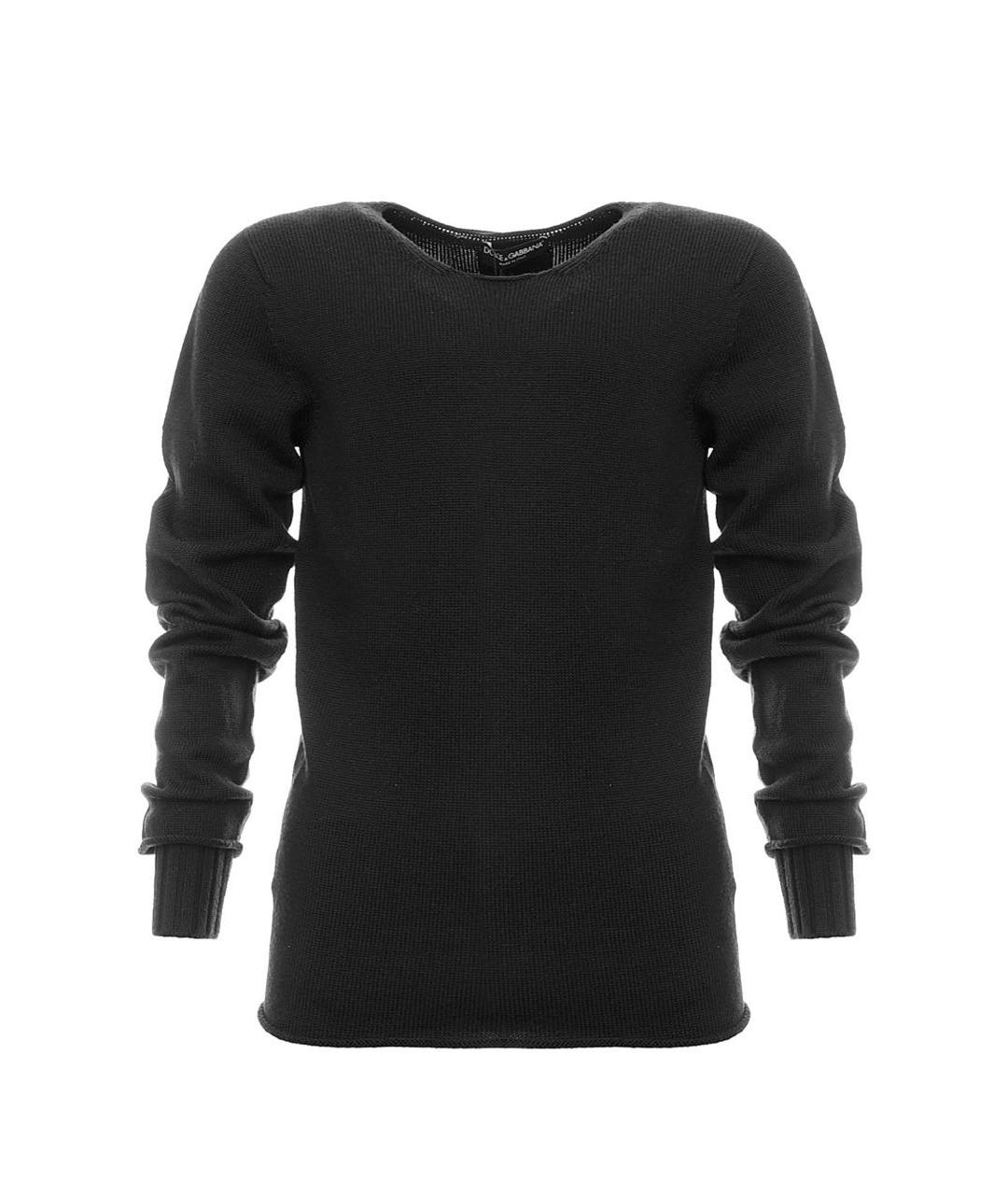 DOLCE&GABBANA Черный шерстяной джемпер / свитер, фото 1