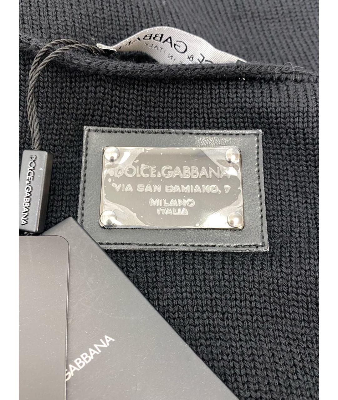 DOLCE&GABBANA Черный шерстяной джемпер / свитер, фото 4