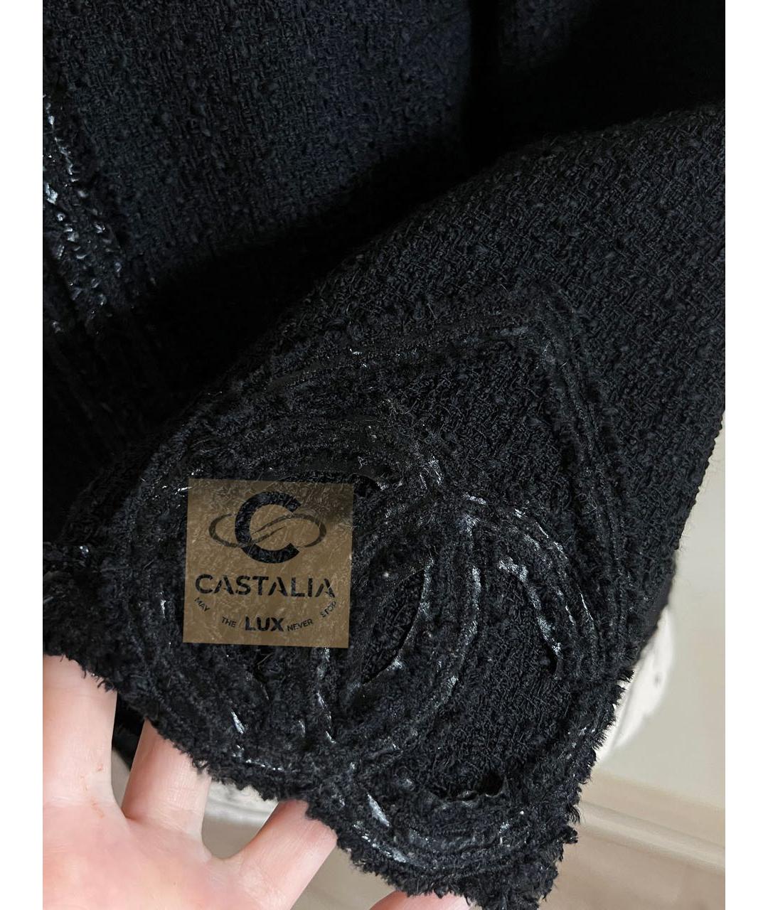 CHANEL Черный твидовый жакет/пиджак, фото 5