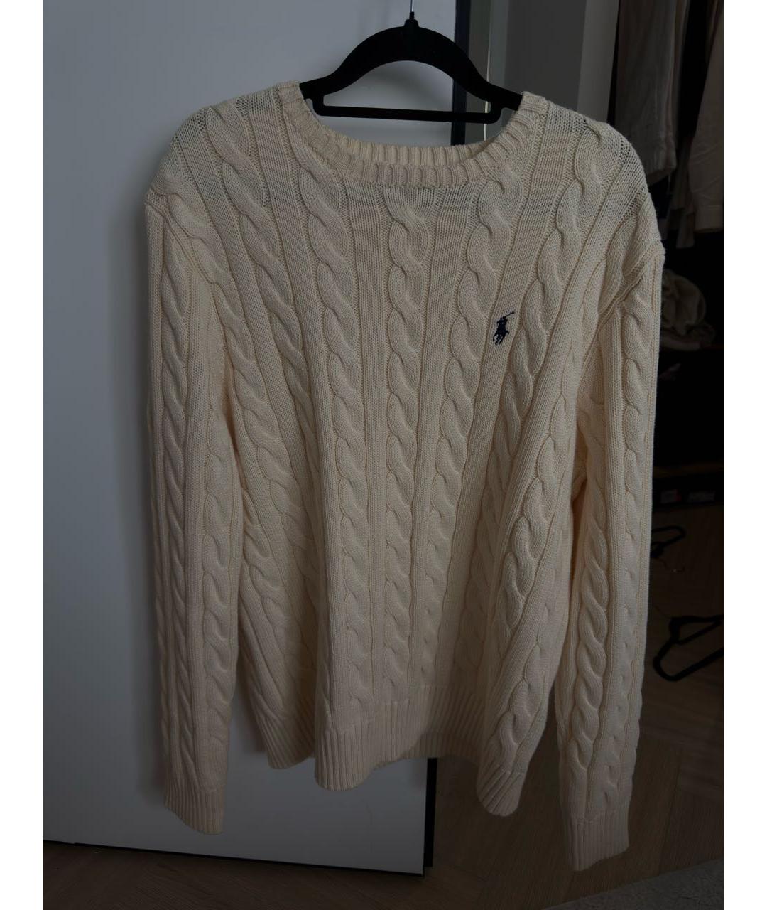 POLO RALPH LAUREN Бежевый хлопковый джемпер / свитер, фото 3