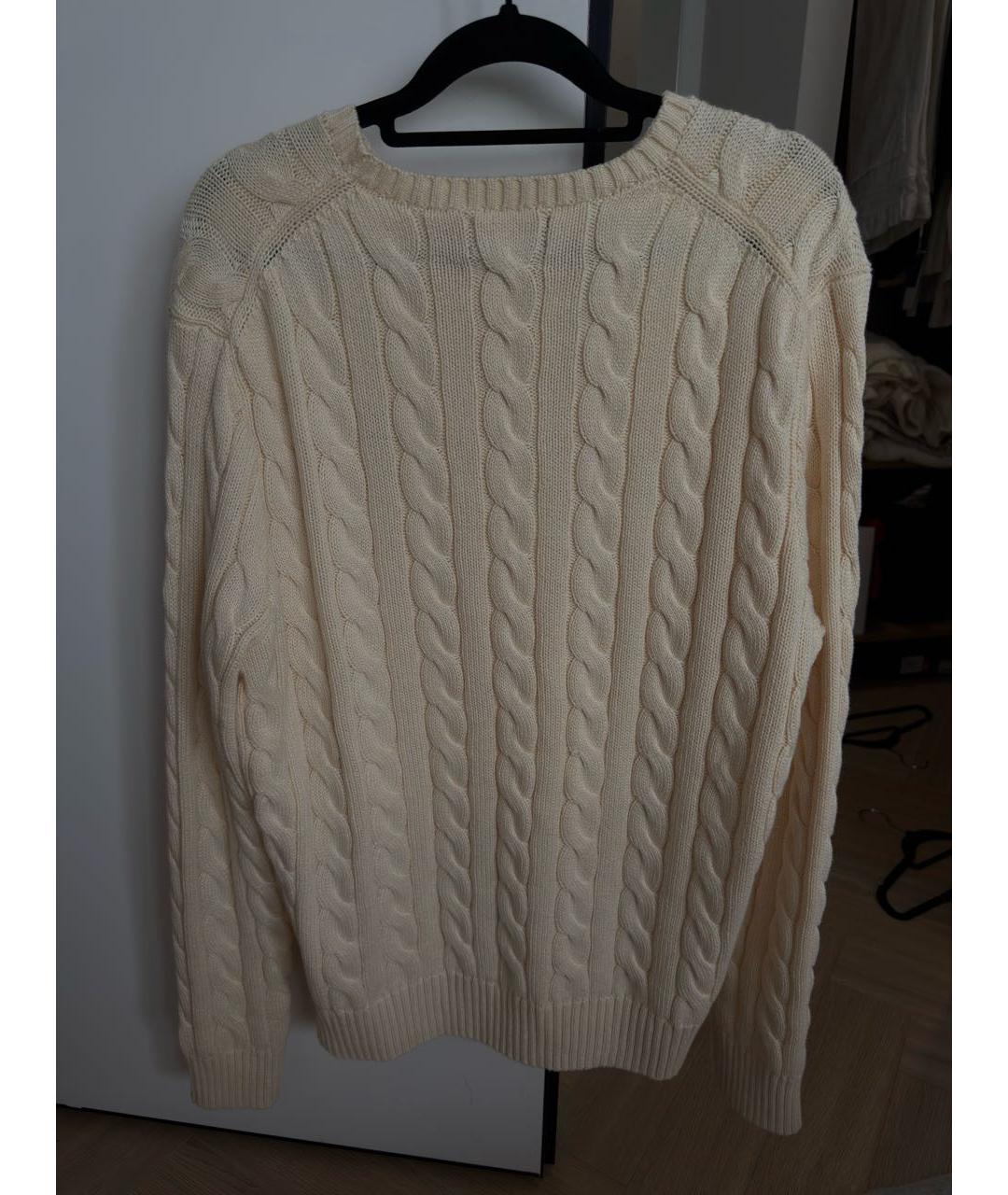 POLO RALPH LAUREN Бежевый хлопковый джемпер / свитер, фото 2