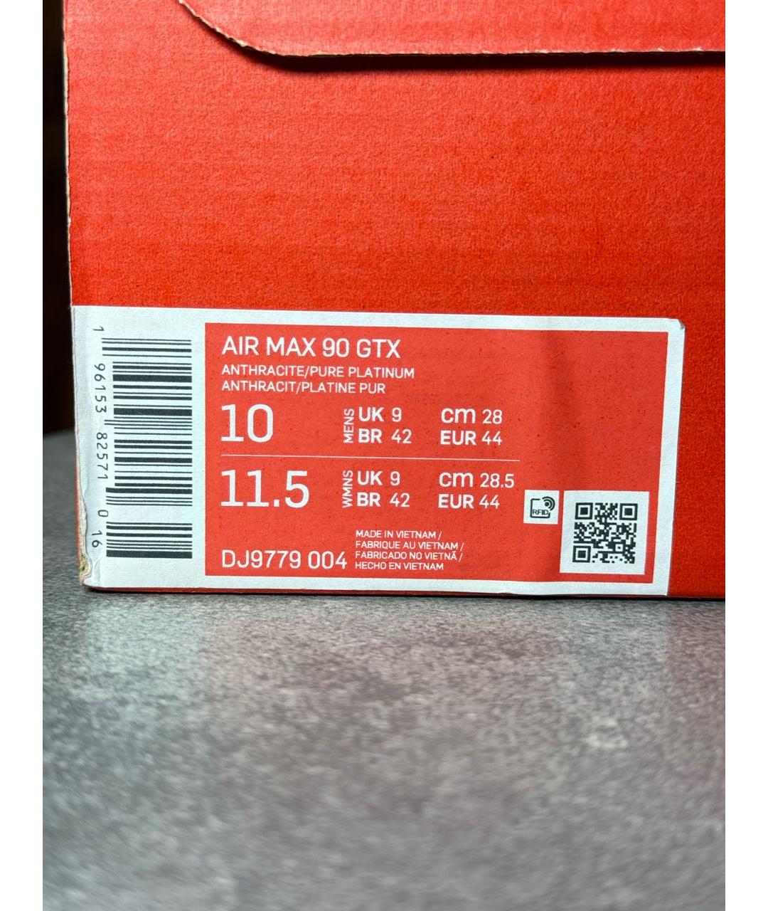 NIKE Серые кожаные низкие кроссовки / кеды, фото 8