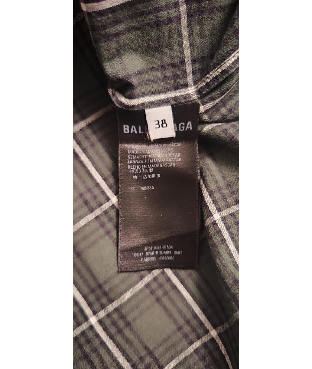 BALENCIAGA Зеленая хлопковая рубашка, фото 5