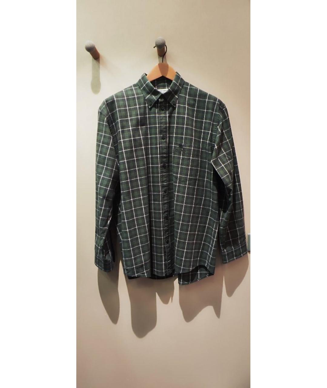 BALENCIAGA Зеленая хлопковая рубашка, фото 8