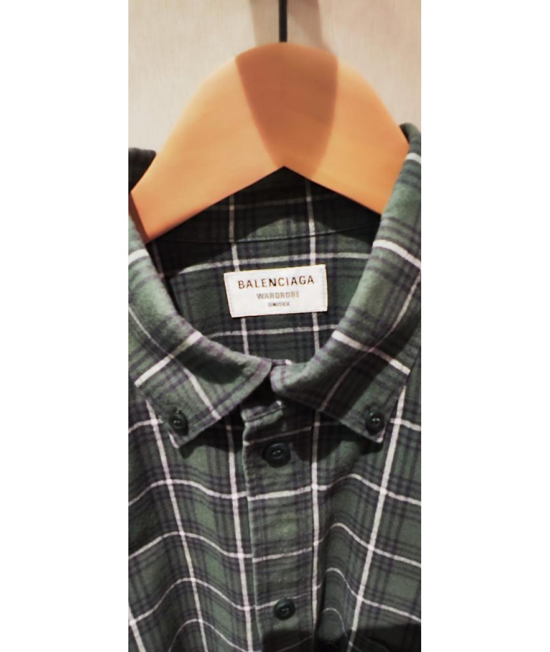 BALENCIAGA Зеленая хлопковая рубашка, фото 3
