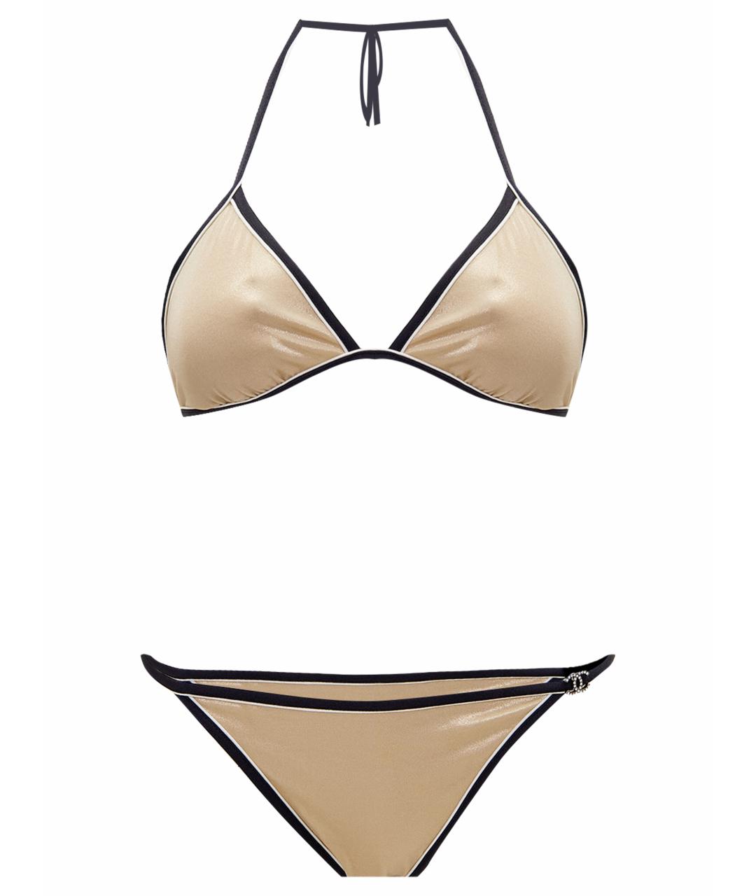 CHANEL Золотой синтетический купальник, фото 1