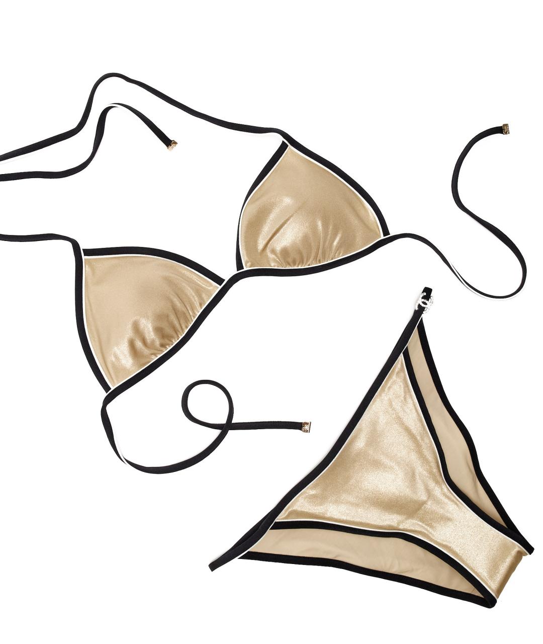 CHANEL Золотой синтетический купальник, фото 2