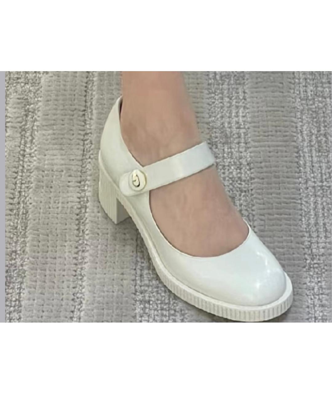 CHRISTIAN DIOR Бежевые кожаные туфли, фото 5