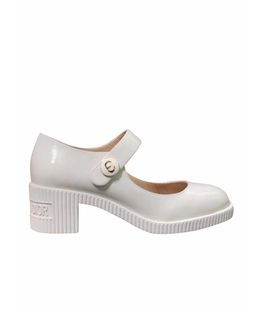 CHRISTIAN DIOR Бежевые кожаные туфли, фото 1