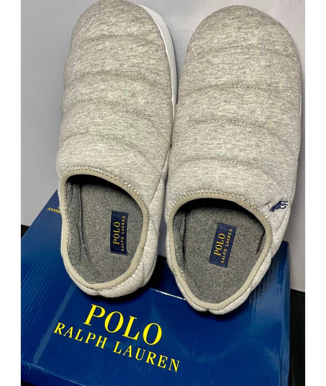 POLO RALPH LAUREN Серые текстильные слипоны, фото 4