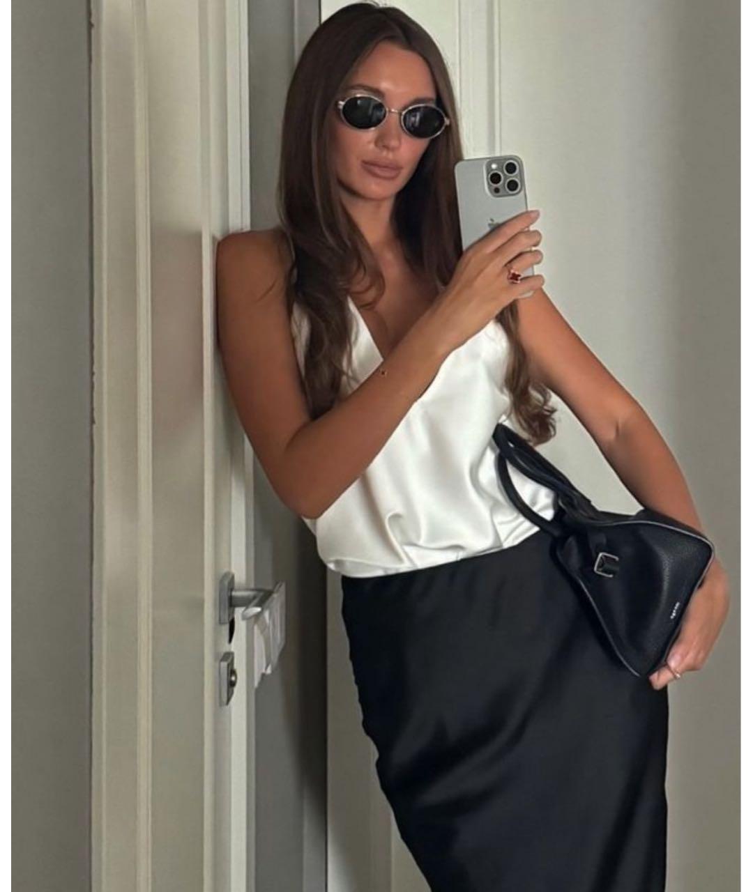 SAINT LAURENT Серебряные металлические солнцезащитные очки, фото 8