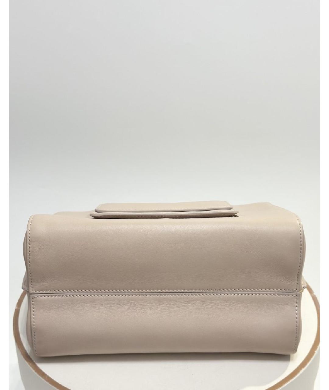 MAX MARA Розовая кожаная сумка с короткими ручками, фото 6