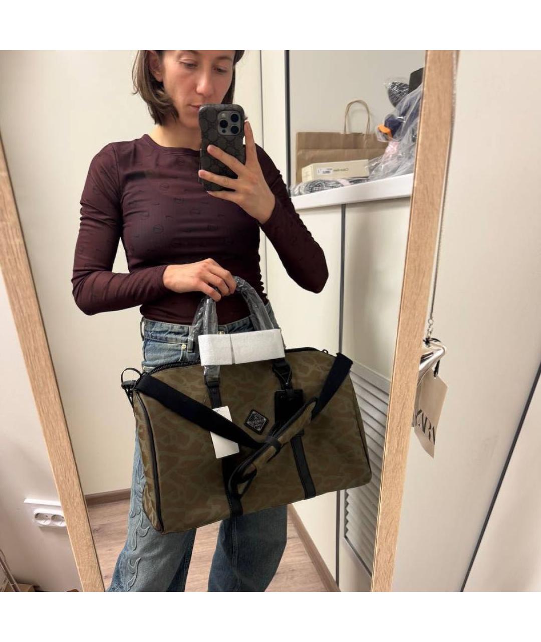 JORDAN Коричневая дорожная/спортивная сумка, фото 2