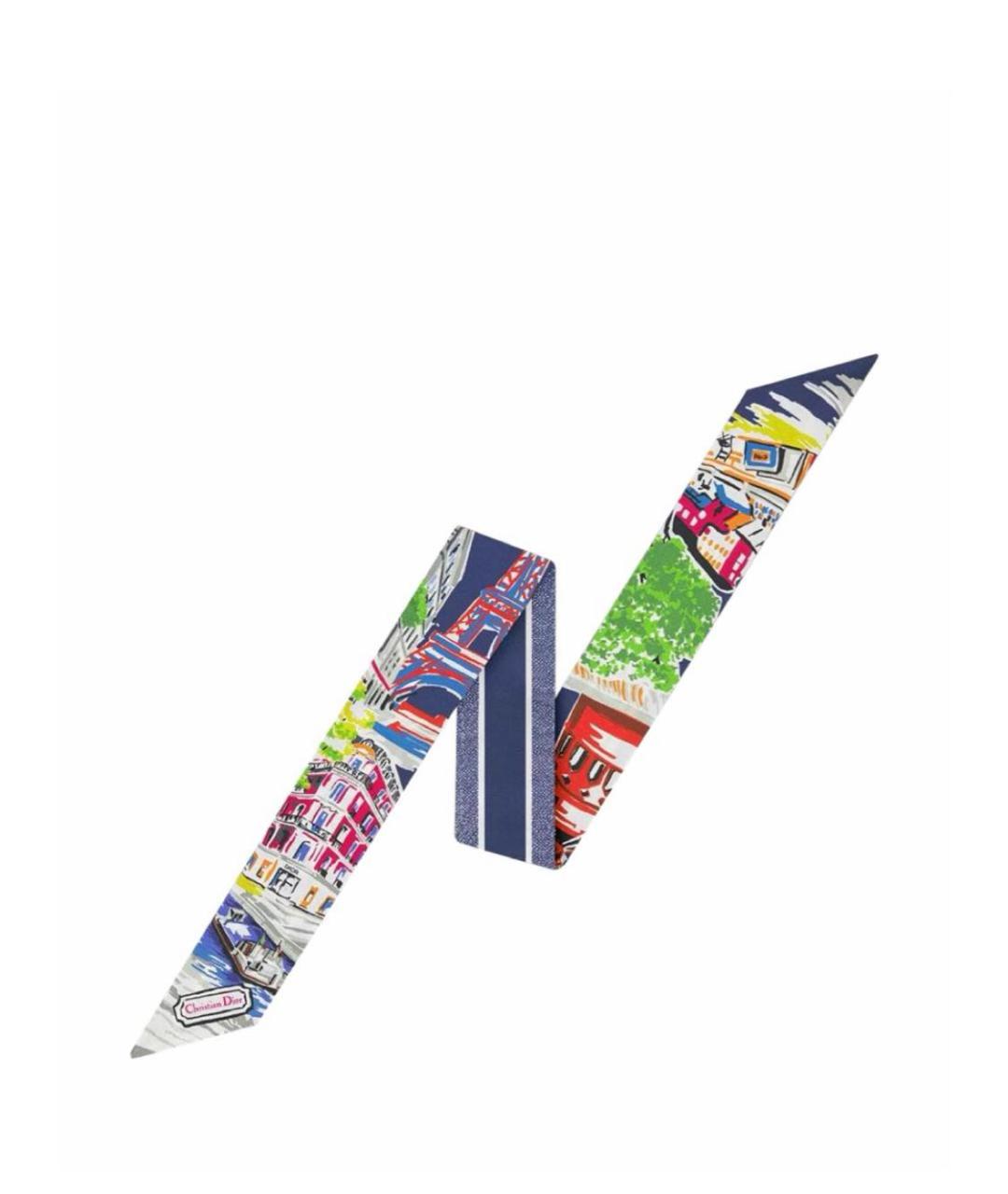 CHRISTIAN DIOR Мульти шелковый платок, фото 1