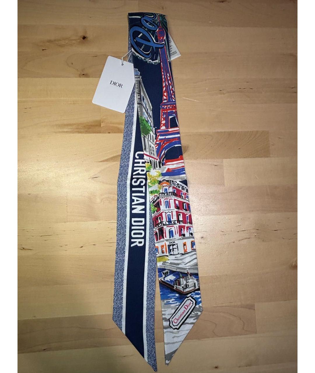 CHRISTIAN DIOR Мульти шелковый платок, фото 5