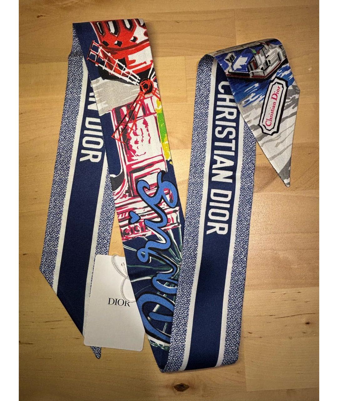 CHRISTIAN DIOR Мульти шелковый платок, фото 6