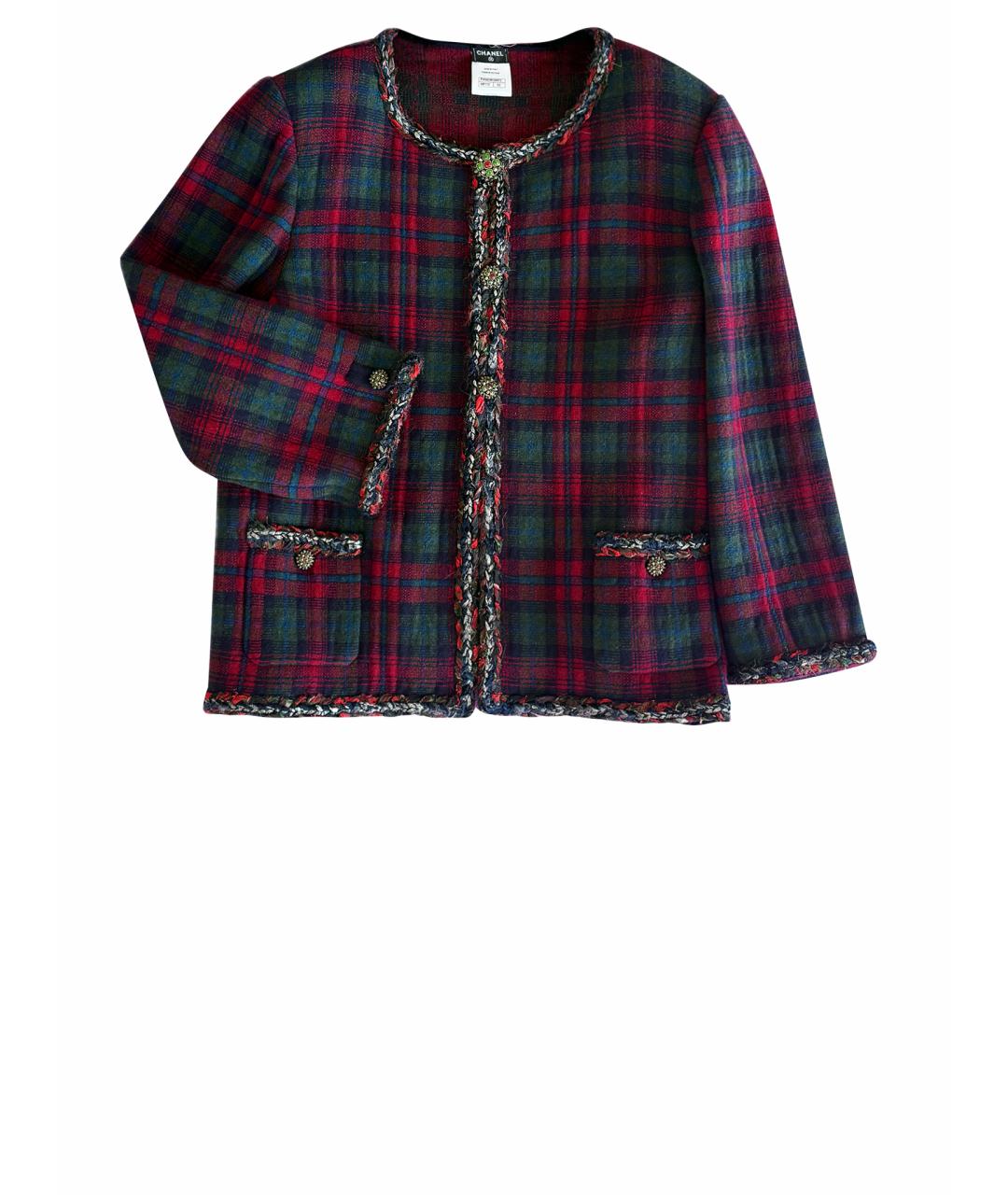 CHANEL Мульти кашемировый жакет/пиджак, фото 1