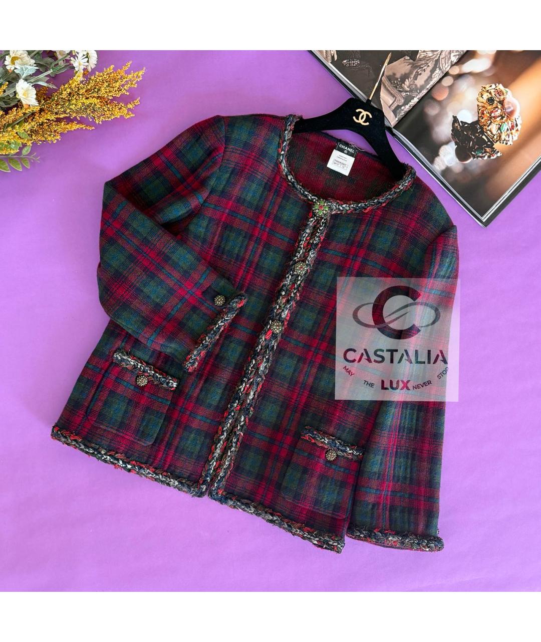 CHANEL Мульти кашемировый жакет/пиджак, фото 5