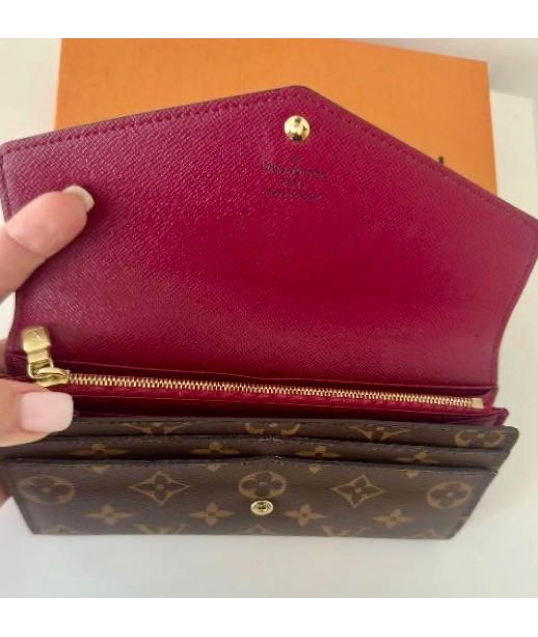 LOUIS VUITTON Коричневый кошелек, фото 4