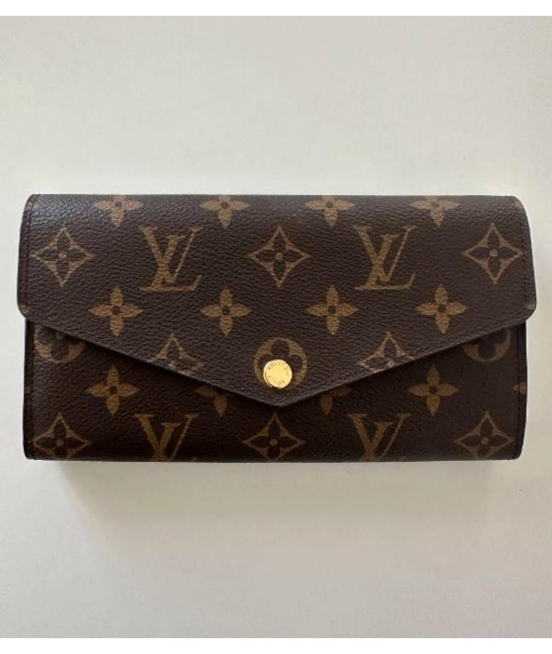 LOUIS VUITTON Коричневый кошелек, фото 5