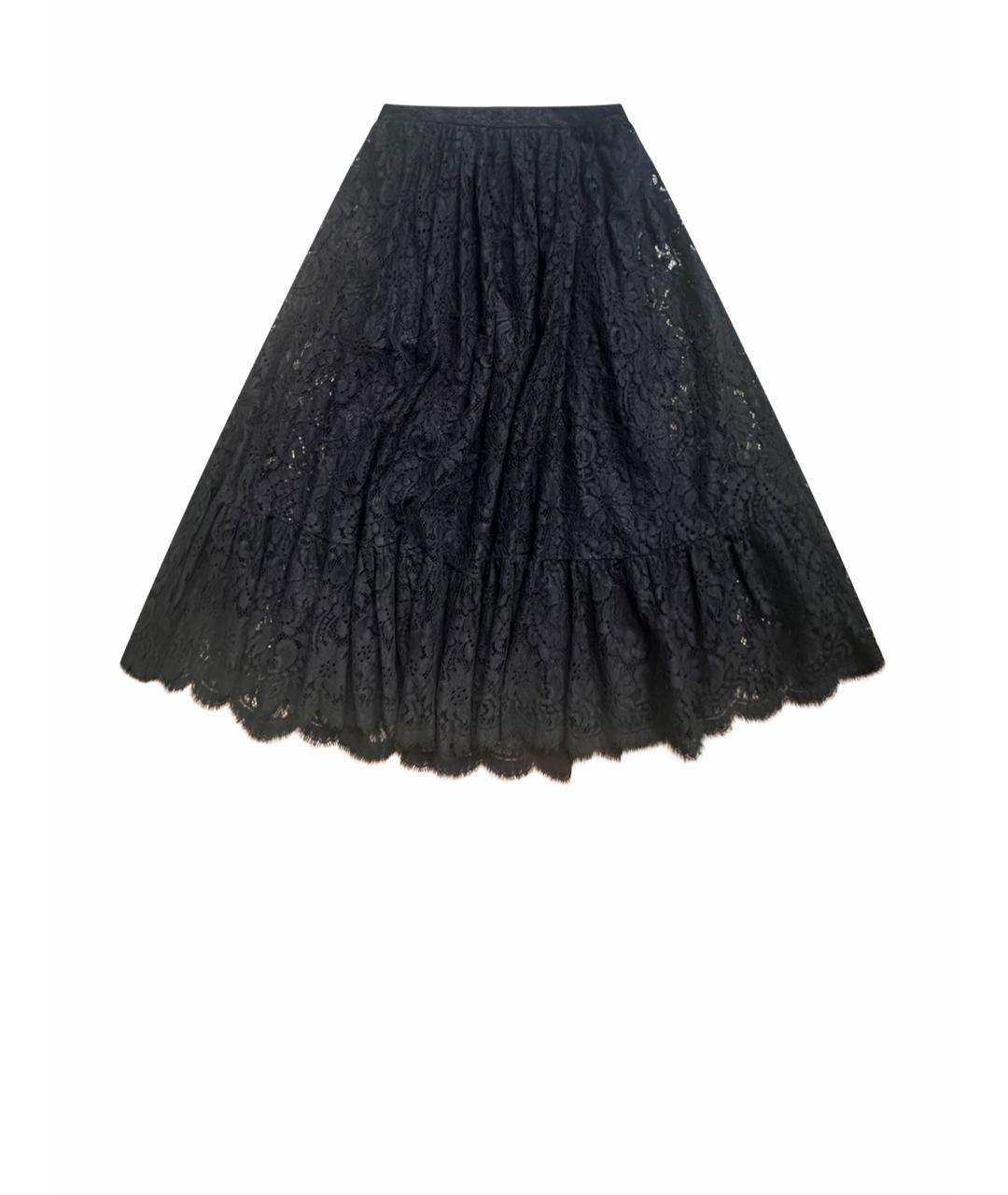 DOLCE&GABBANA Черная хлопковая юбка макси, фото 1