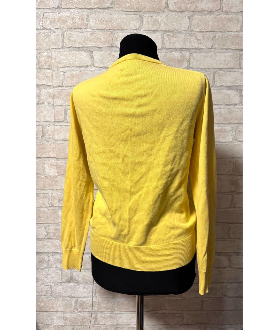 RALPH LAUREN Желтый хлопковый джемпер / свитер, фото 2