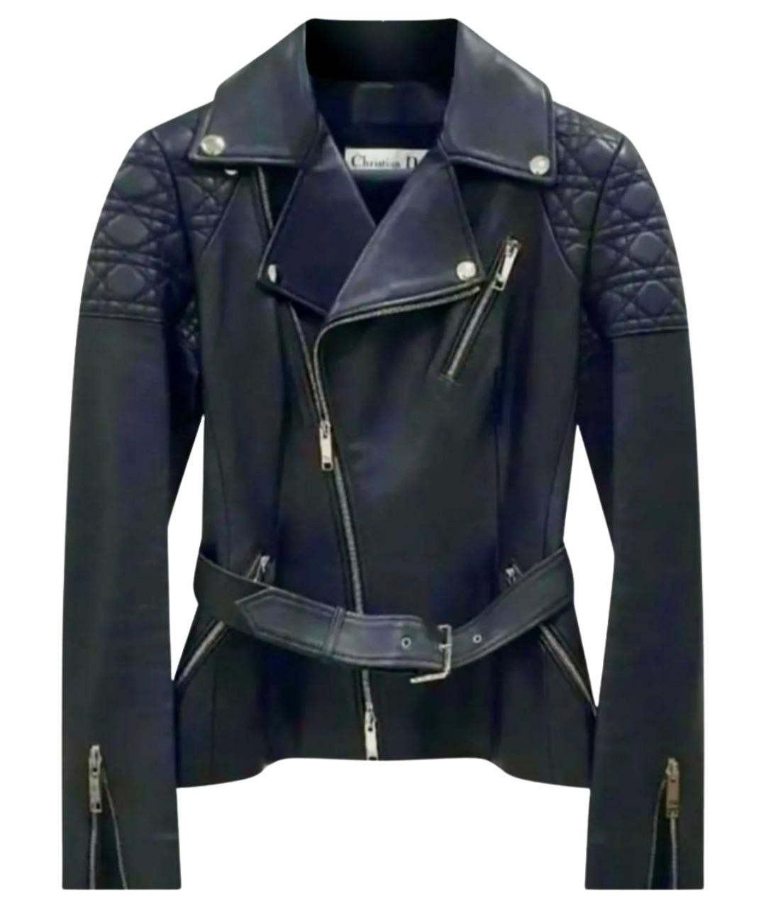 CHRISTIAN DIOR Черная кожаная куртка, фото 1