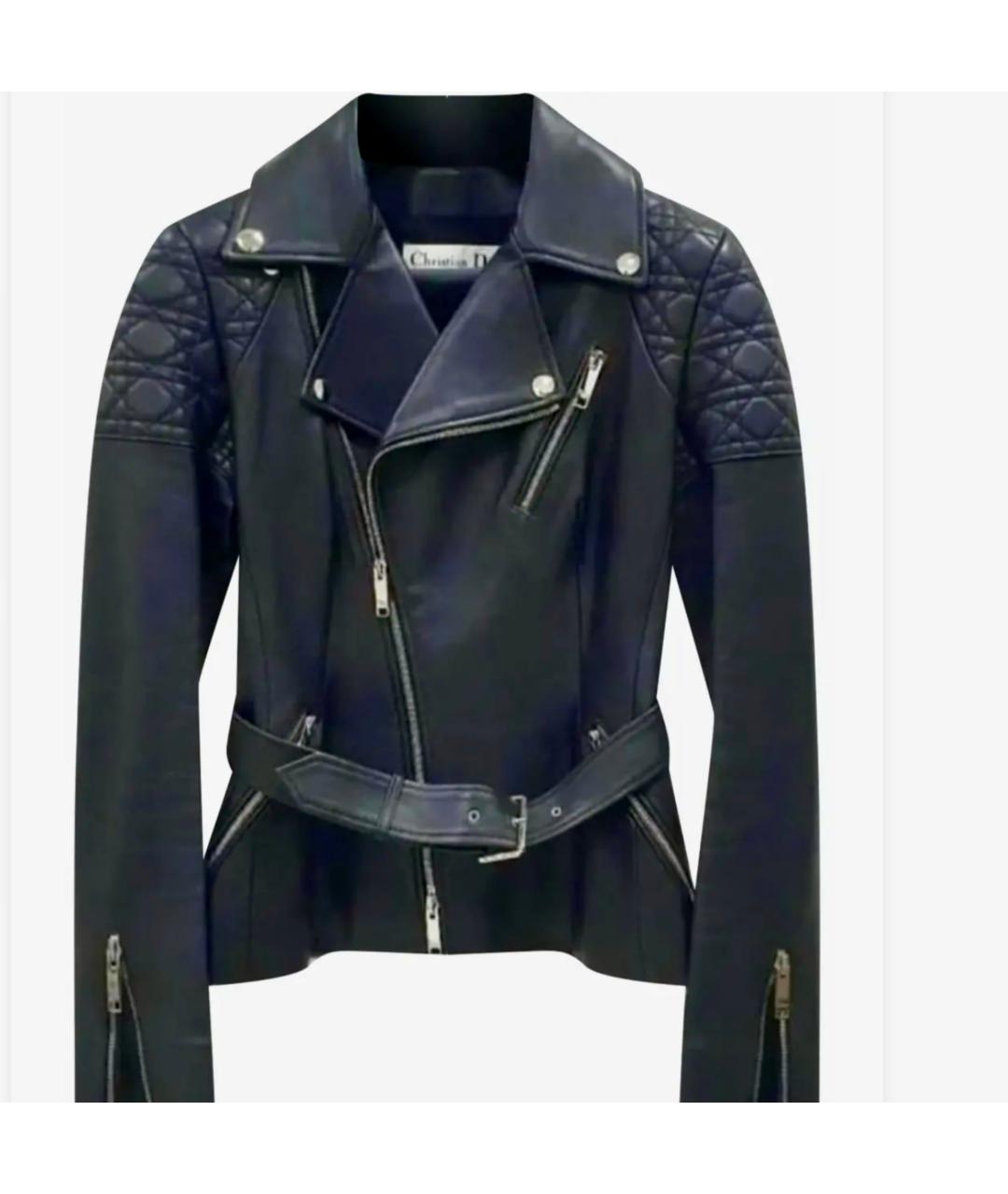 CHRISTIAN DIOR Черная кожаная куртка, фото 4