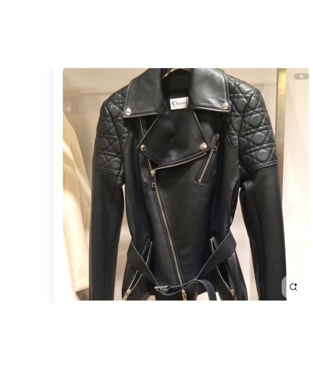 CHRISTIAN DIOR Черная кожаная куртка, фото 2