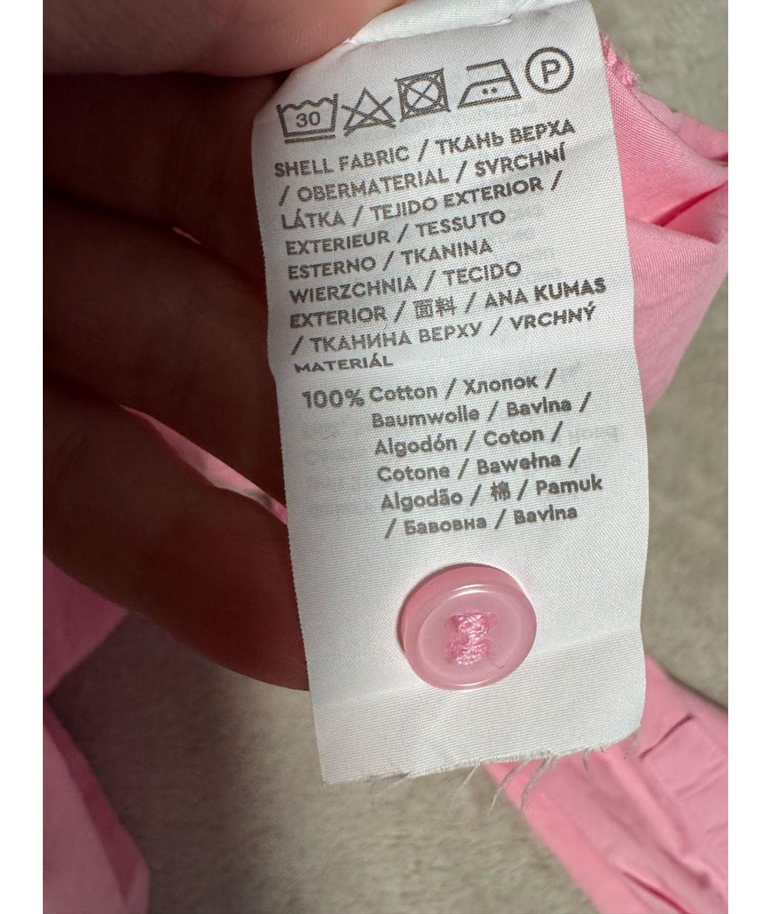 12 STOREEZ Розовая хлопковая рубашка, фото 6