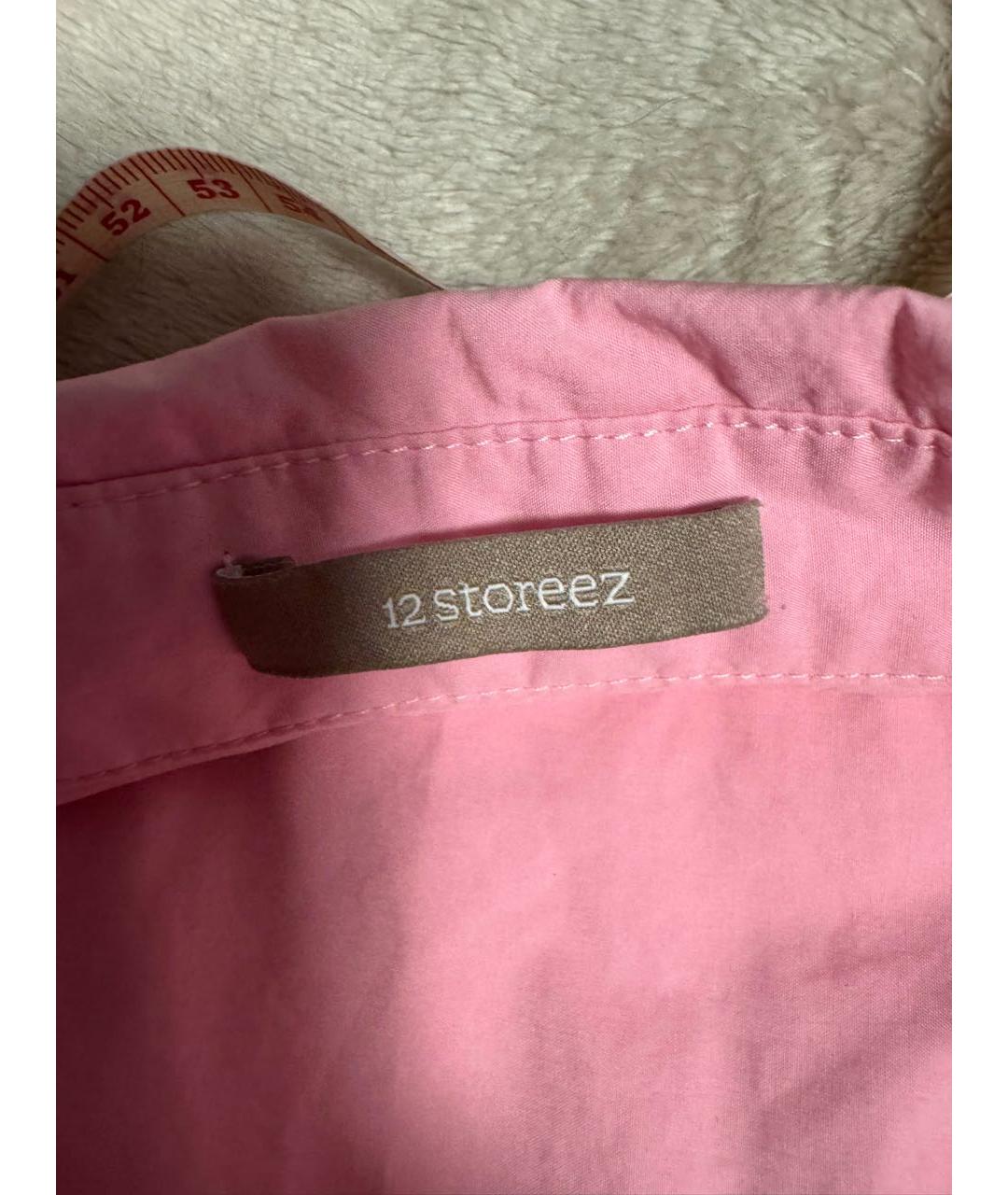 12 STOREEZ Розовая хлопковая рубашка, фото 4