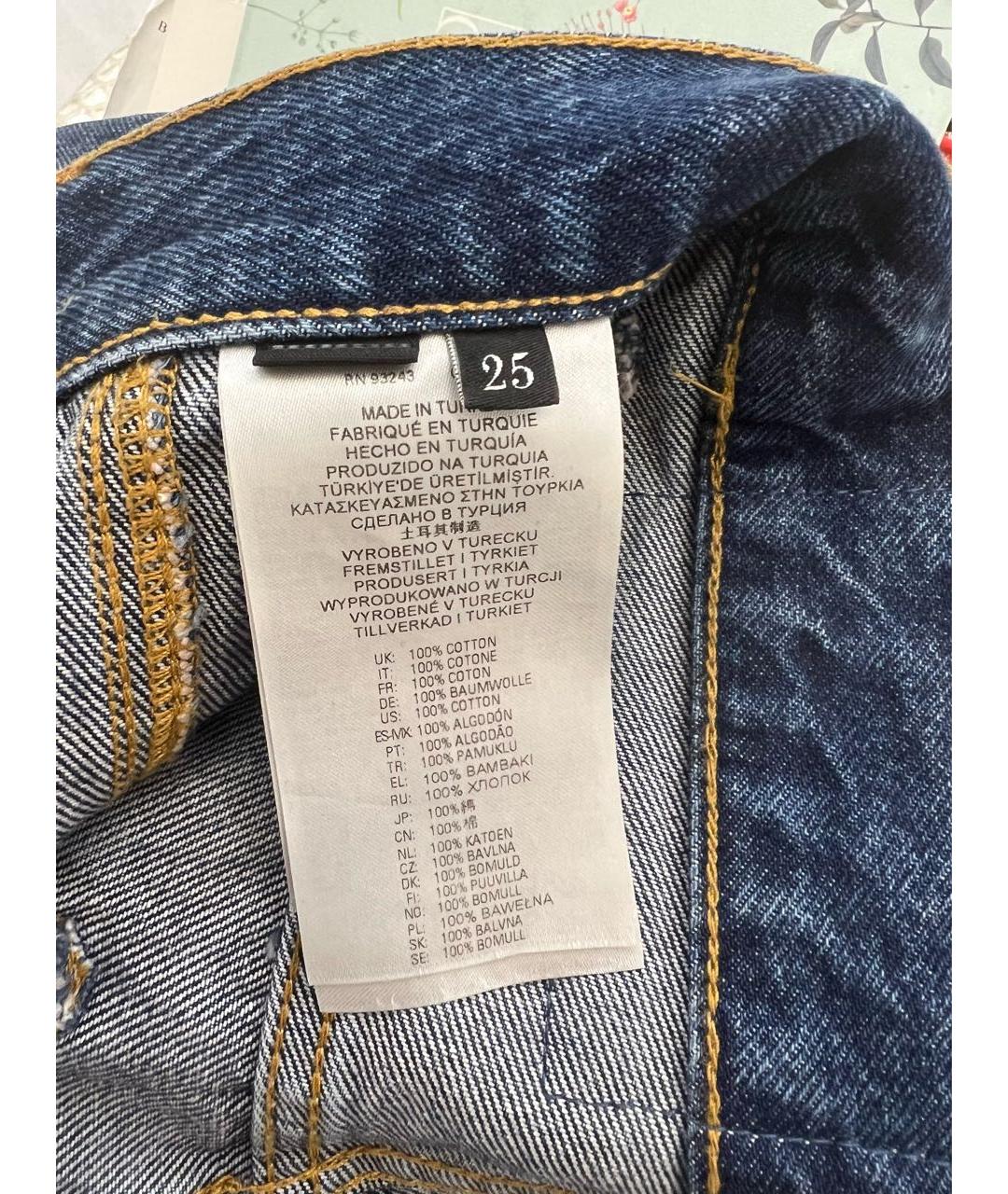 DIESEL Темно-синяя деним юбка миди, фото 4