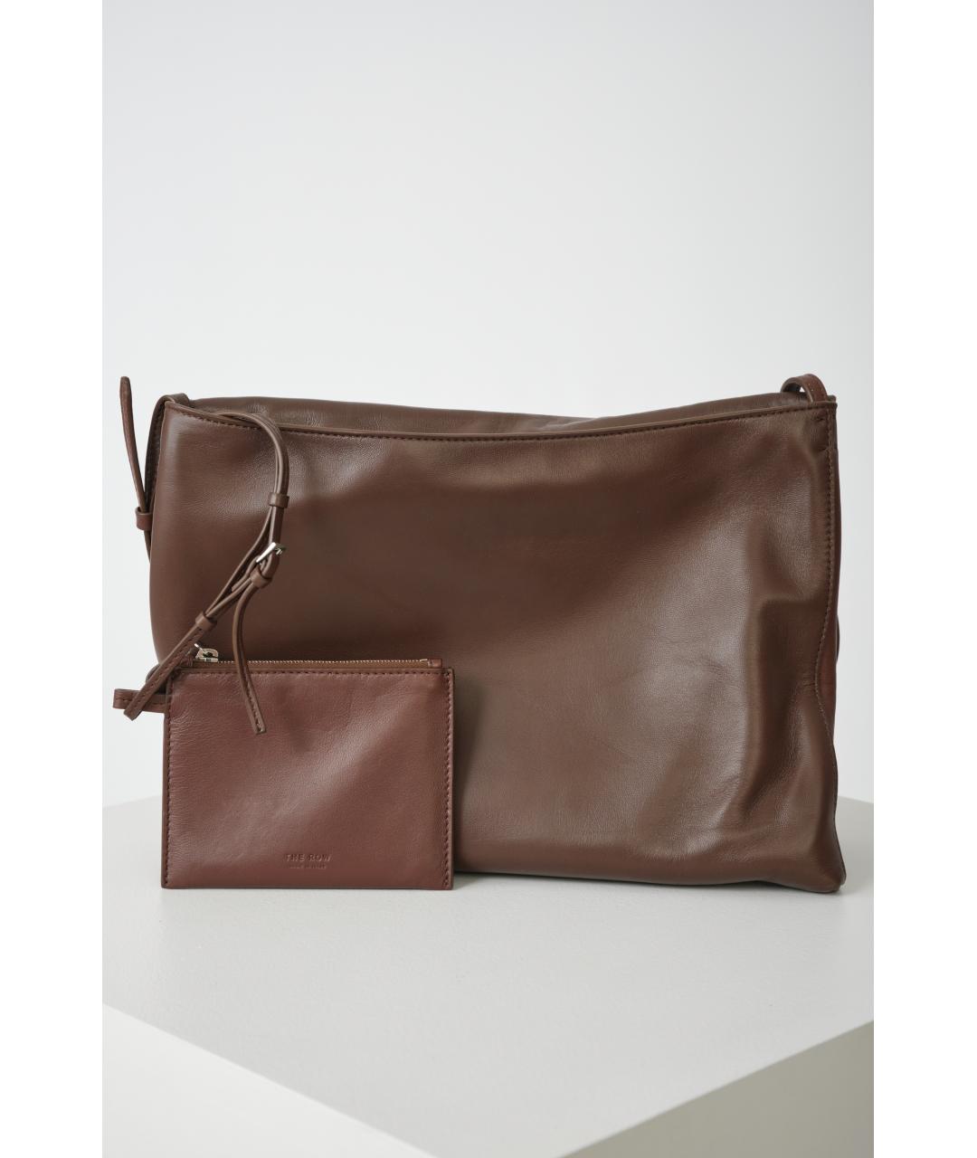THE ROW Коричневая кожаная сумка через плечо, фото 6