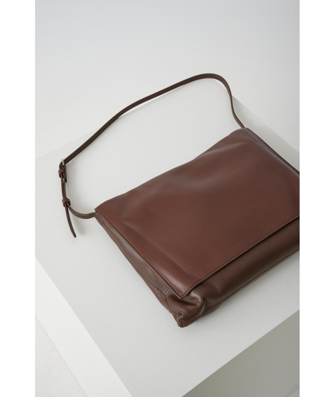 THE ROW Коричневая кожаная сумка через плечо, фото 3