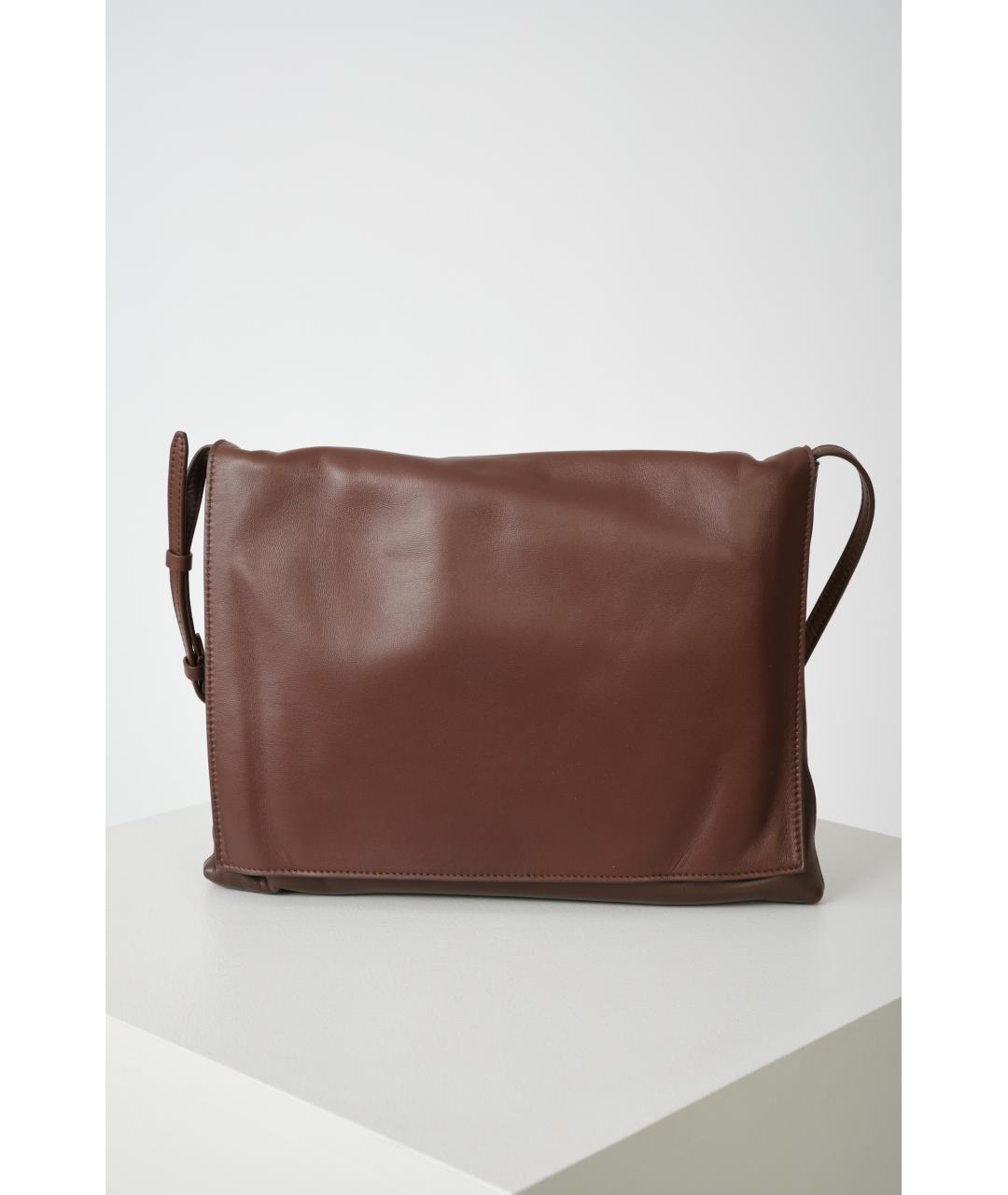 THE ROW Коричневая кожаная сумка через плечо, фото 8