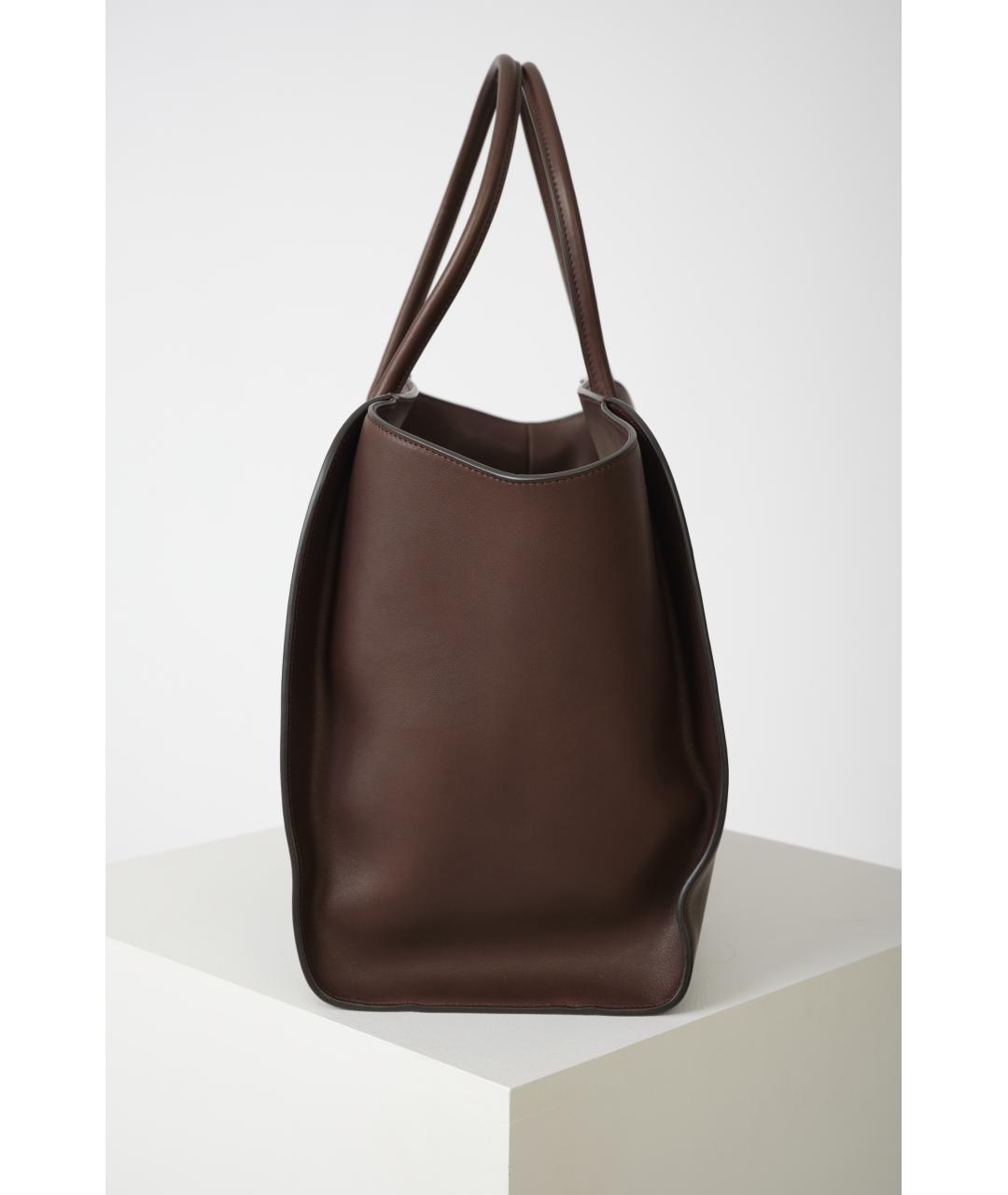 THE ROW Коричневая кожаная сумка тоут, фото 2