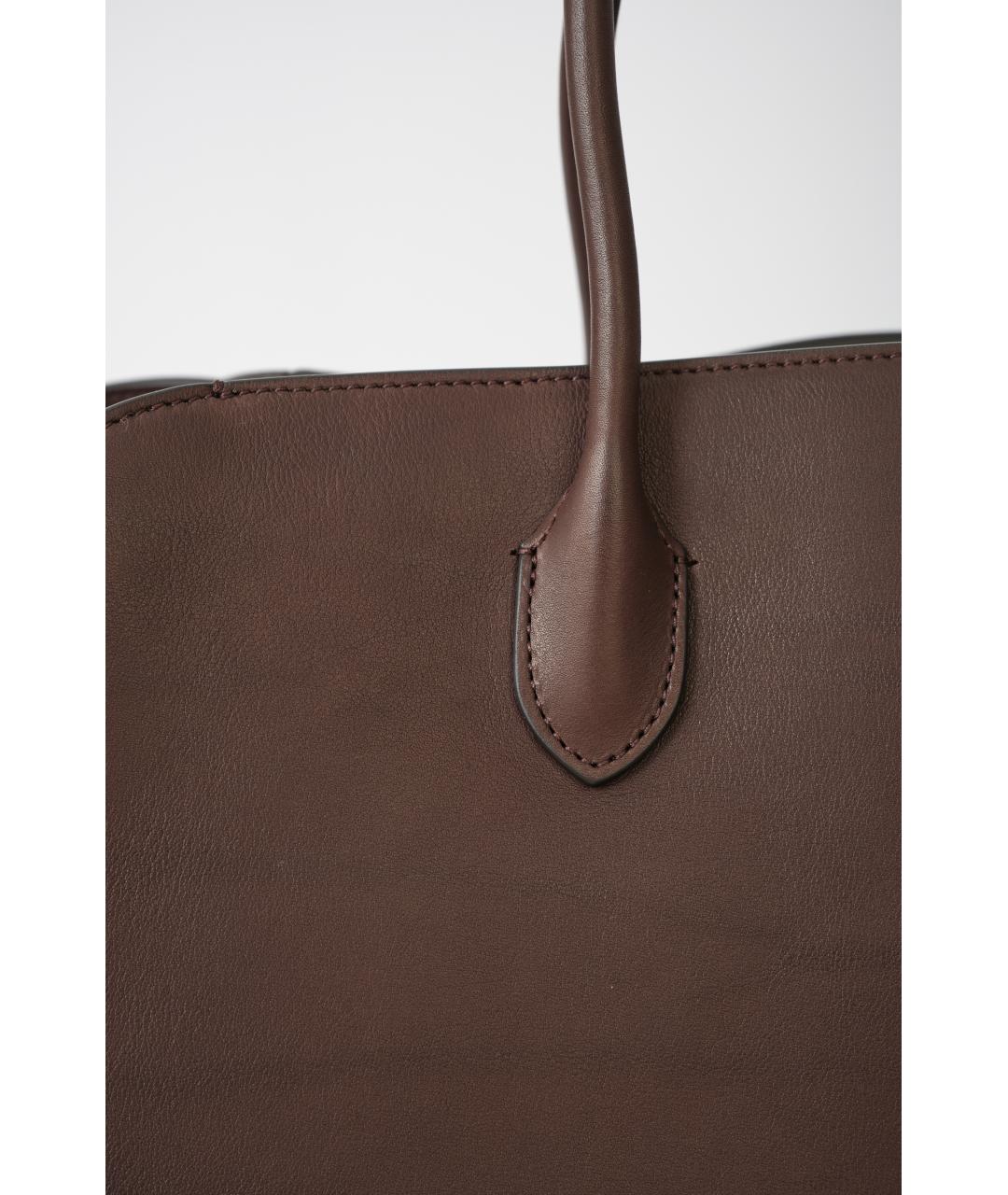 THE ROW Коричневая кожаная сумка тоут, фото 4