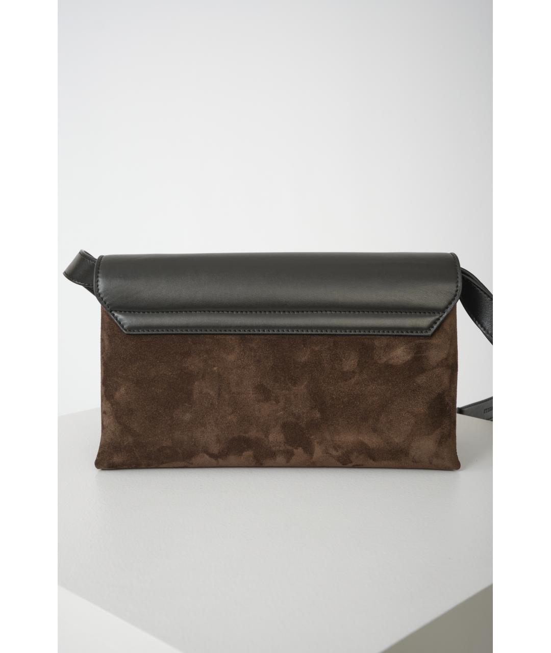 BRUNELLO CUCINELLI Черная кожаная сумка через плечо, фото 4